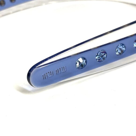 MIUMIU Rhinestone hair accessories headband hair band Katyusha Plastic blue - Picture 8 of 11